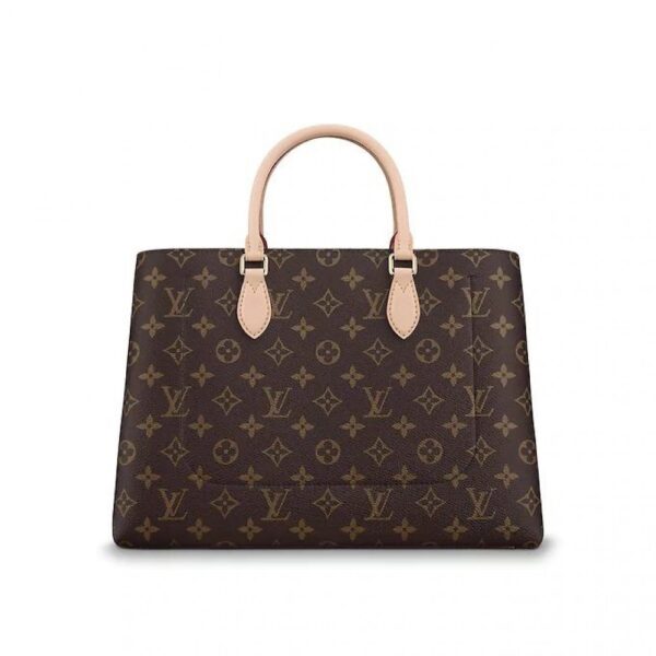 LOUIS VUITTON Monogram Flowers Tote Beige