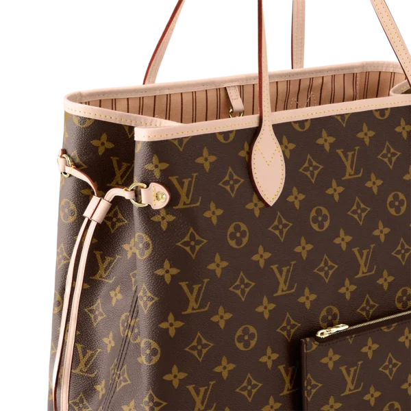 Louis Vuitton Neverfull Monograms 100% Cowhide Leather