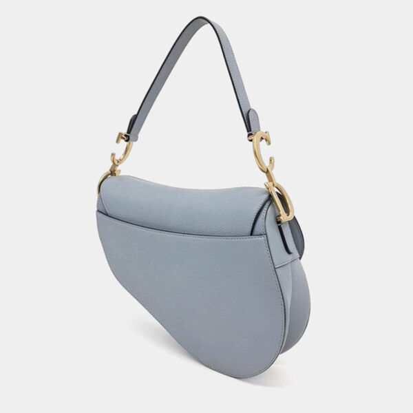 Christian Dior Grained Calfskin Saddle Bag Back