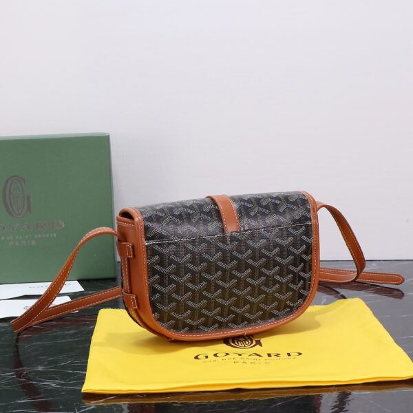 Goyard Belvedere PM Bag Black & Tan Back